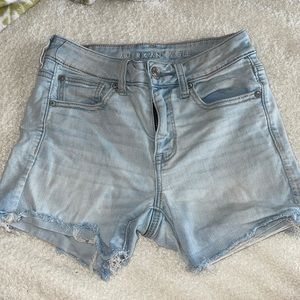 Light blue denim shorts from AE